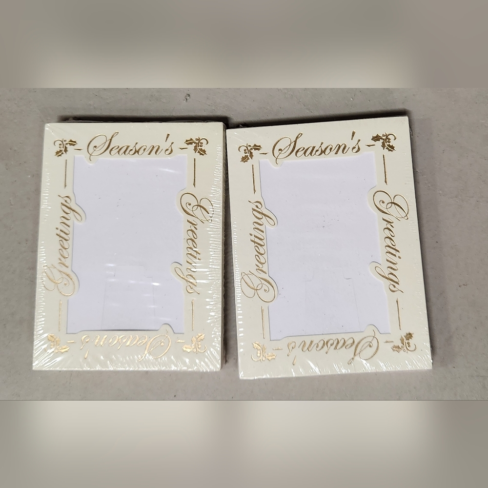 Christmas Photo Gift Tags/ Easel Frame- Gold/Wallet Size